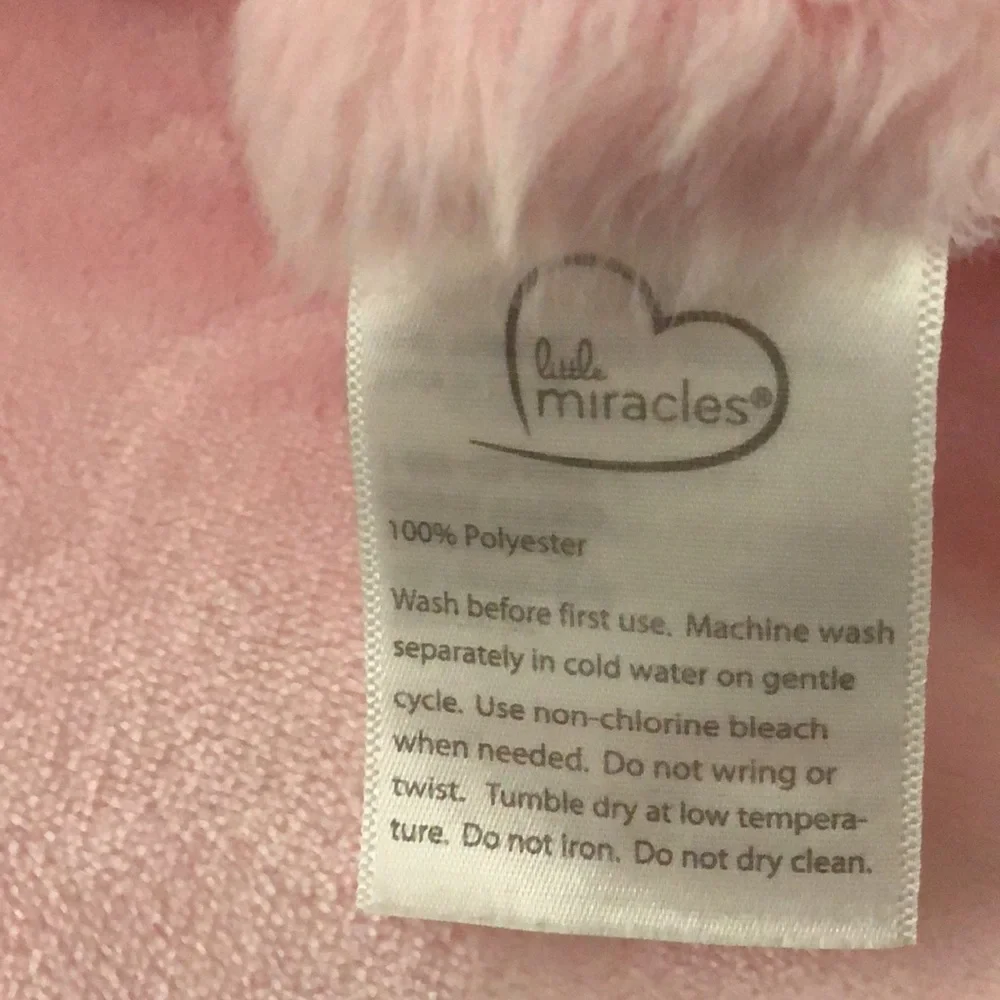 This pink bunny blanket is so incredibly soft.  Has a hat with cute bunny ears. - Picture 5 of 5